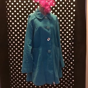 MY BELOVED SWING COAT // Turquoise // Corduroy